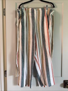 Madewell Wide-Leg Tie-Waist Linen Pants in